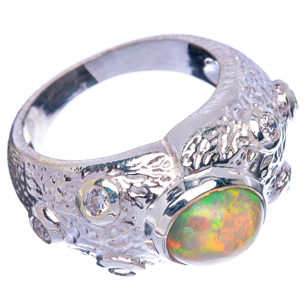 Rare Ethiopian Opal Ring Size 6.75 (925 Sterling Silver) R146018
