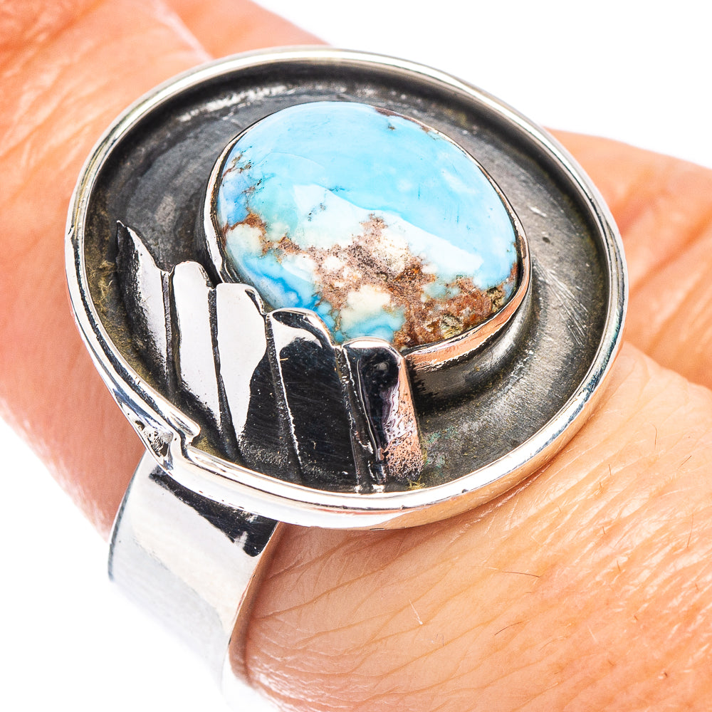 Exclusive Golden Hills Turquoise Ring Size 6 Adjustable (.925 Sterling Silver)