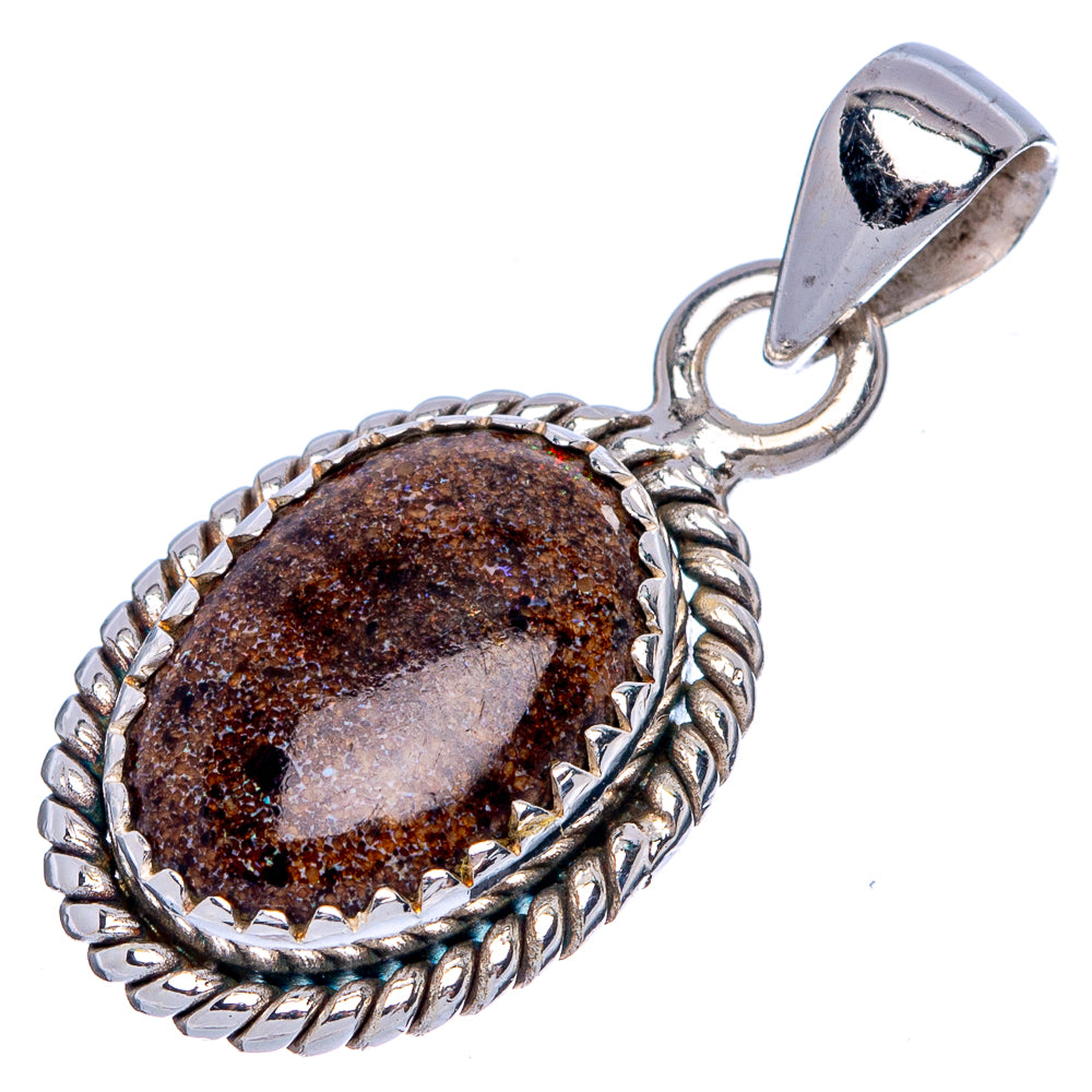 Rare Andamooka Opal Pendant 1 1/8" (925 Sterling Silver) P39980