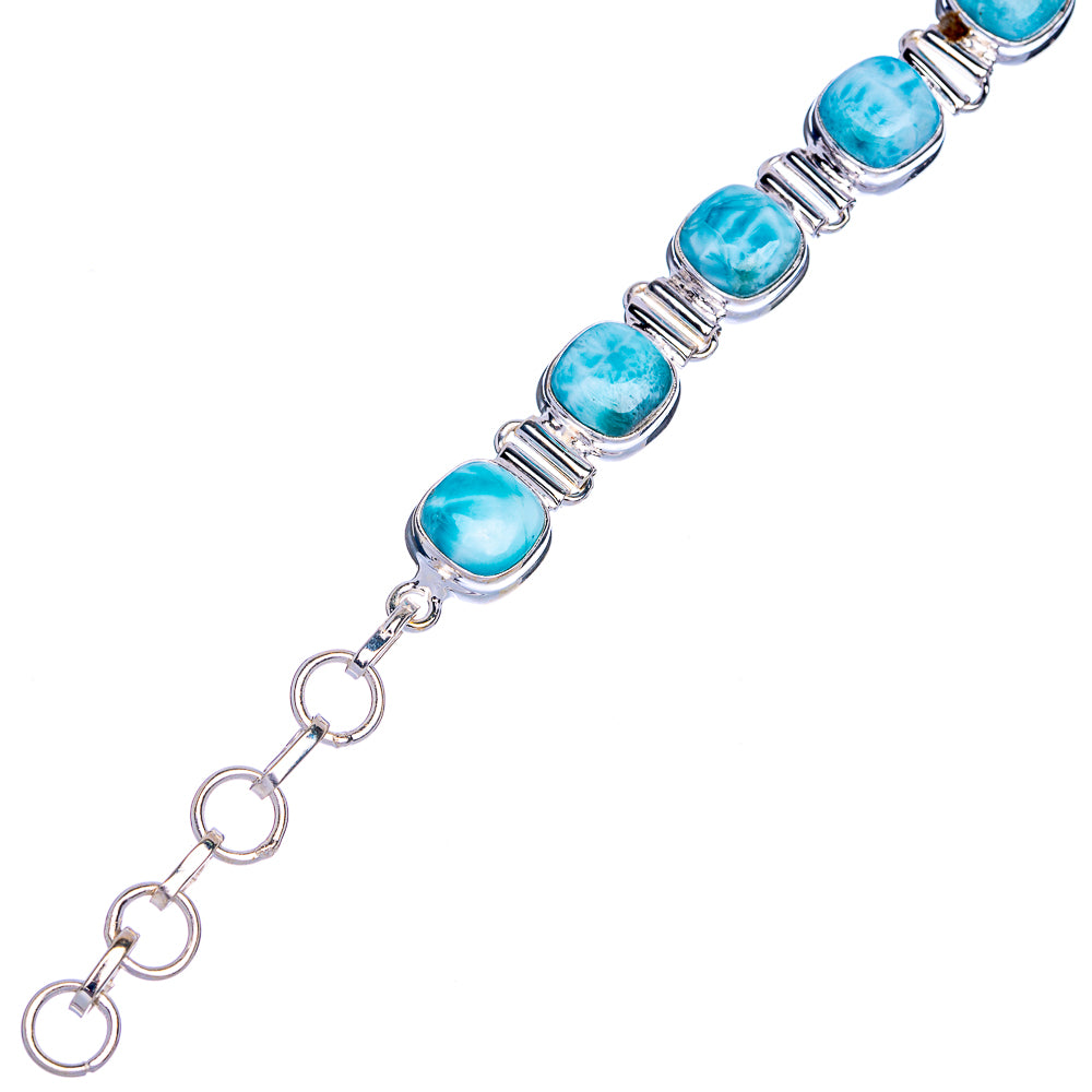 Larimar Bracelets 6 1/2 To 8 1/8" (925 Sterling Silver) B90329
