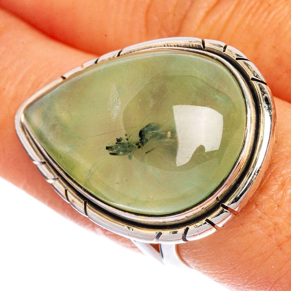 Large Prehnite Ring Size 8 (925 Sterling Silver) R1325