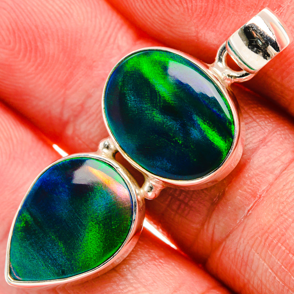 Aura Opal Pendant 1 5/8" (925 Sterling Silver) PD37936