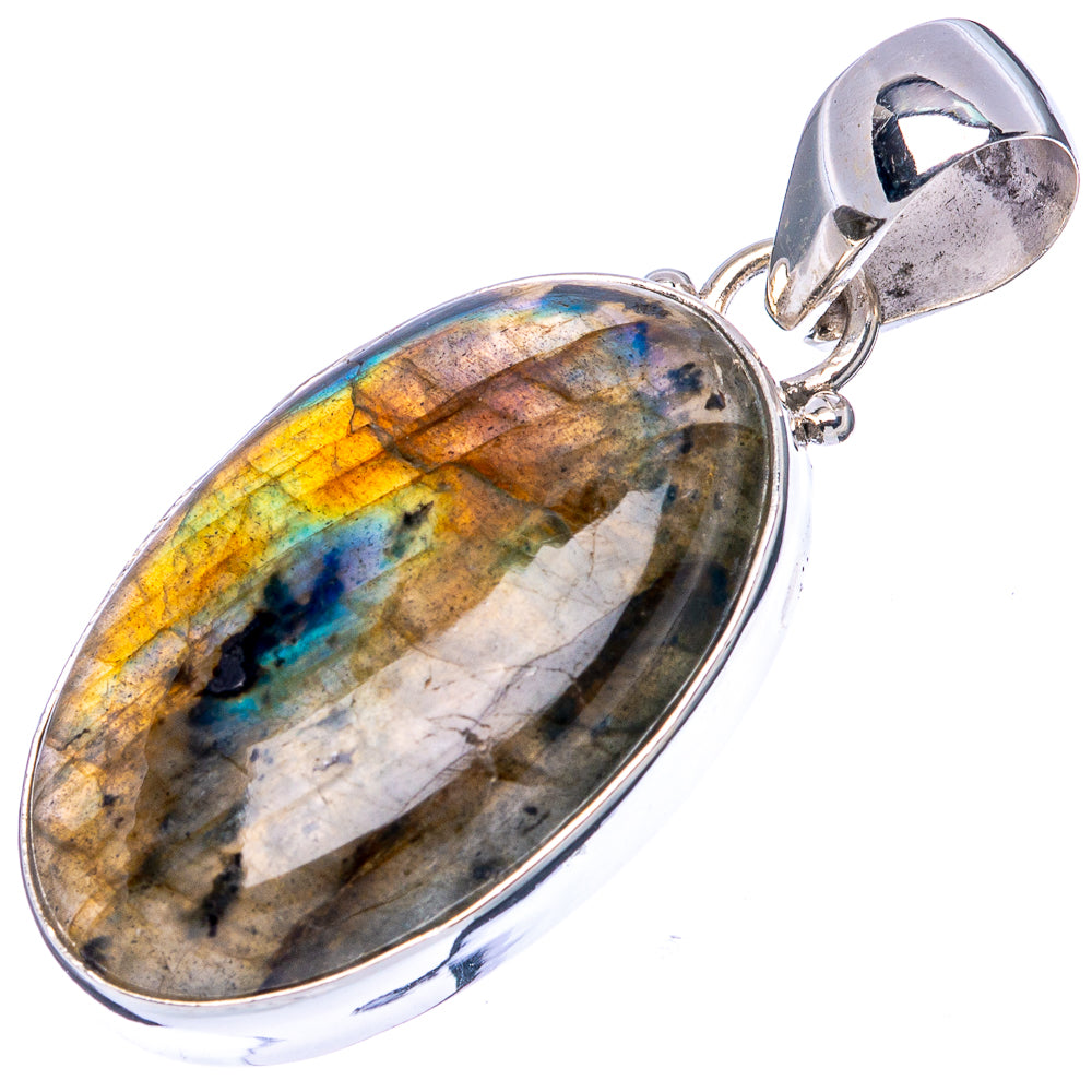 Labradorite Pendant 1 5/8" (925 Sterling Silver) P43181