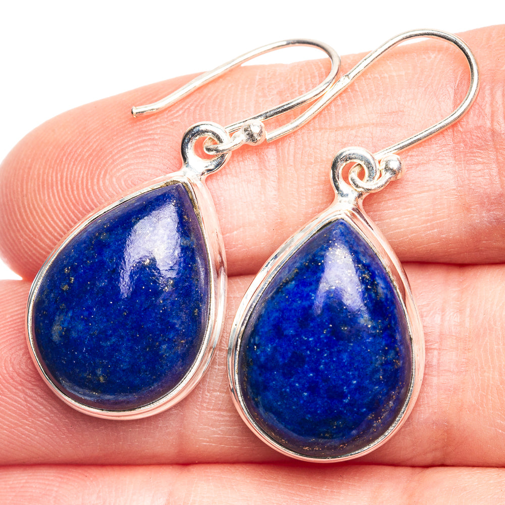 Lapis Lazuli Earrings 1 3/8" (925 Sterling Silver) E432594