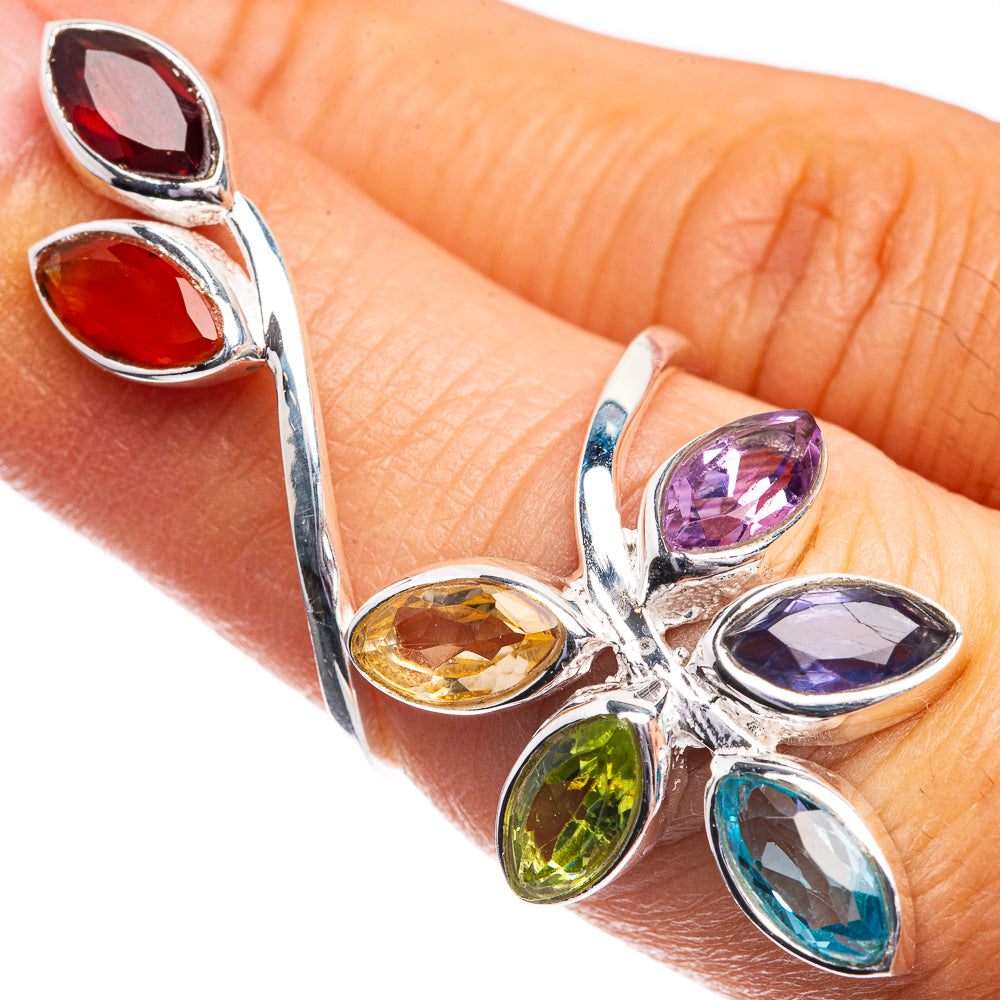 Chakra Leaf Dainty Ring Size 6 (925 Sterling Silver) R142549