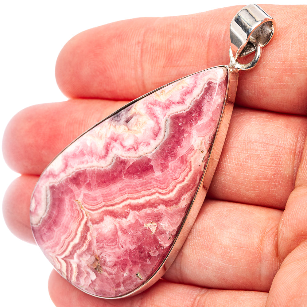 Premium Rhodochrosite Pendant 2 5/8" (.925 Sterling Silver)