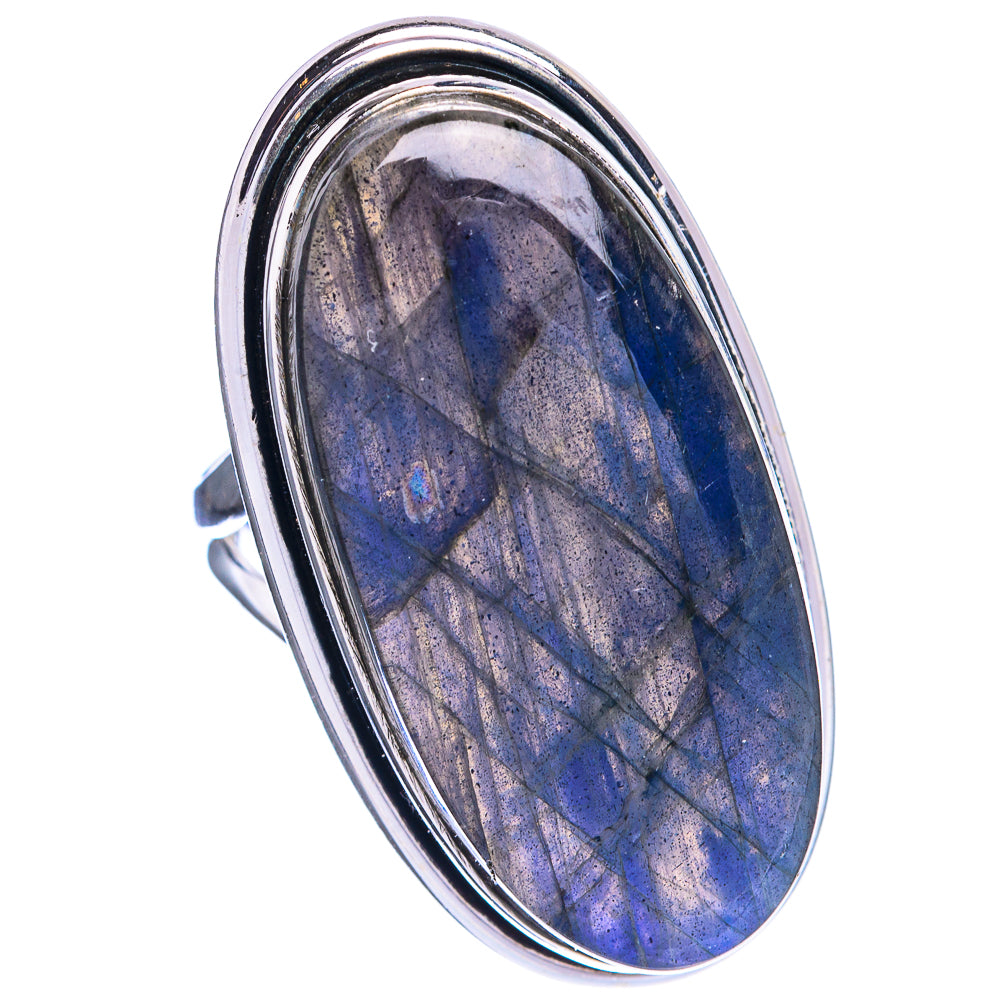 Huge Labradorite Ring Size 7.5 (925 Sterling Silver) R144334