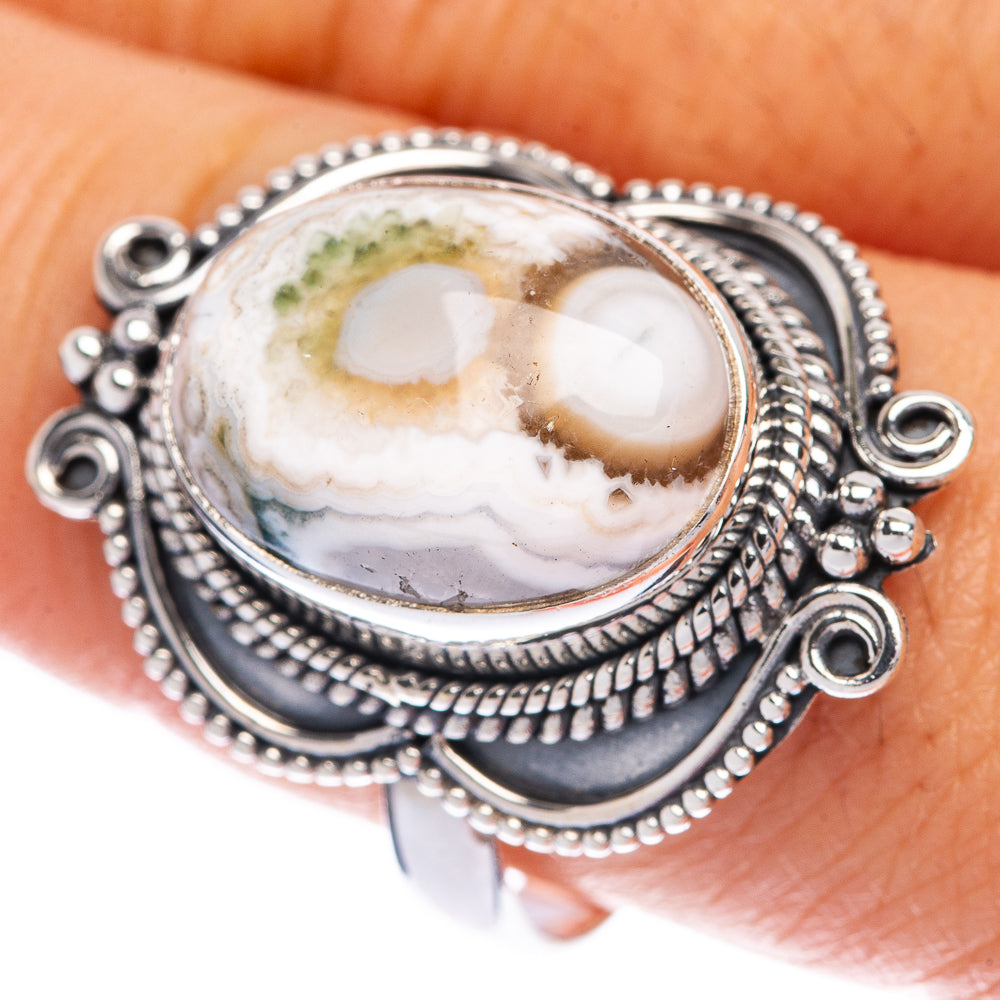 Ocean Jasper Ring Size 9.75 (925 Sterling Silver) R144595