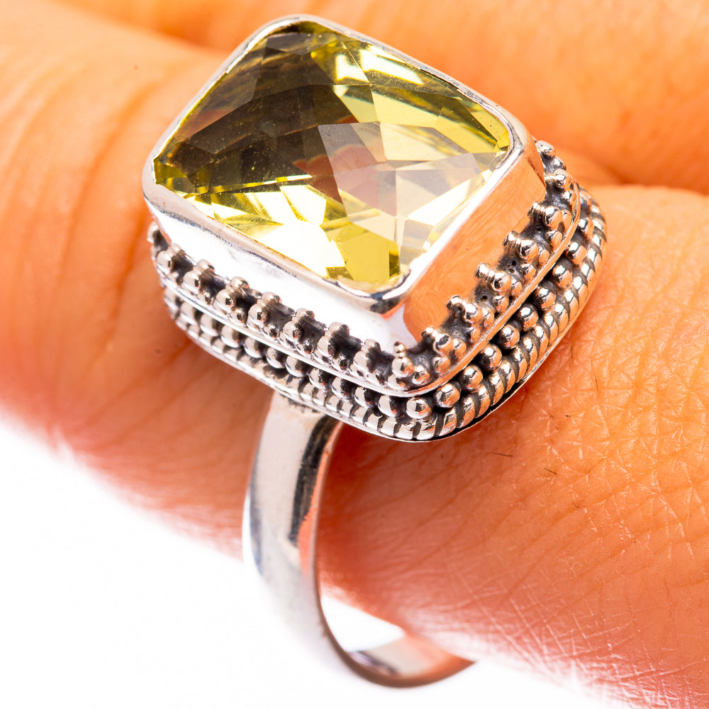 Faceted Citrine Ring Size 10.75 (925 Sterling Silver) R140745