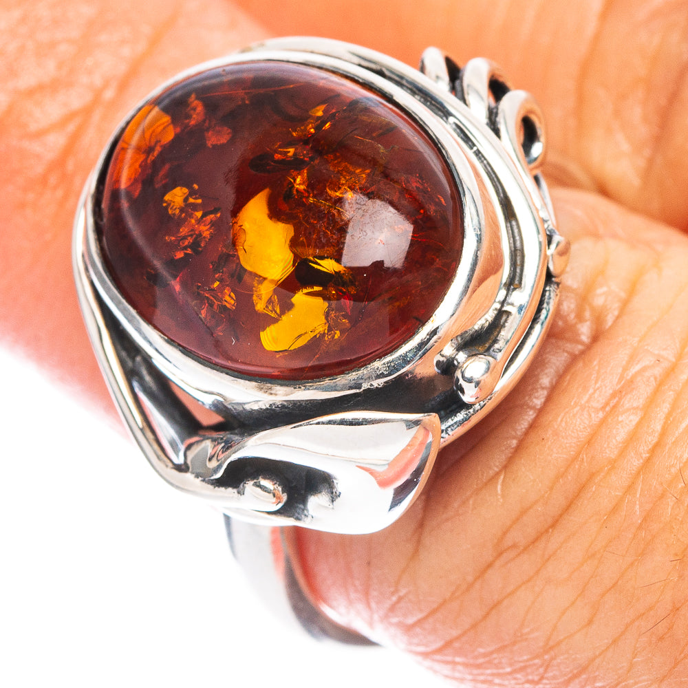 Baltic Amber Ring Size 7.5 (925 Sterling Silver) R7374