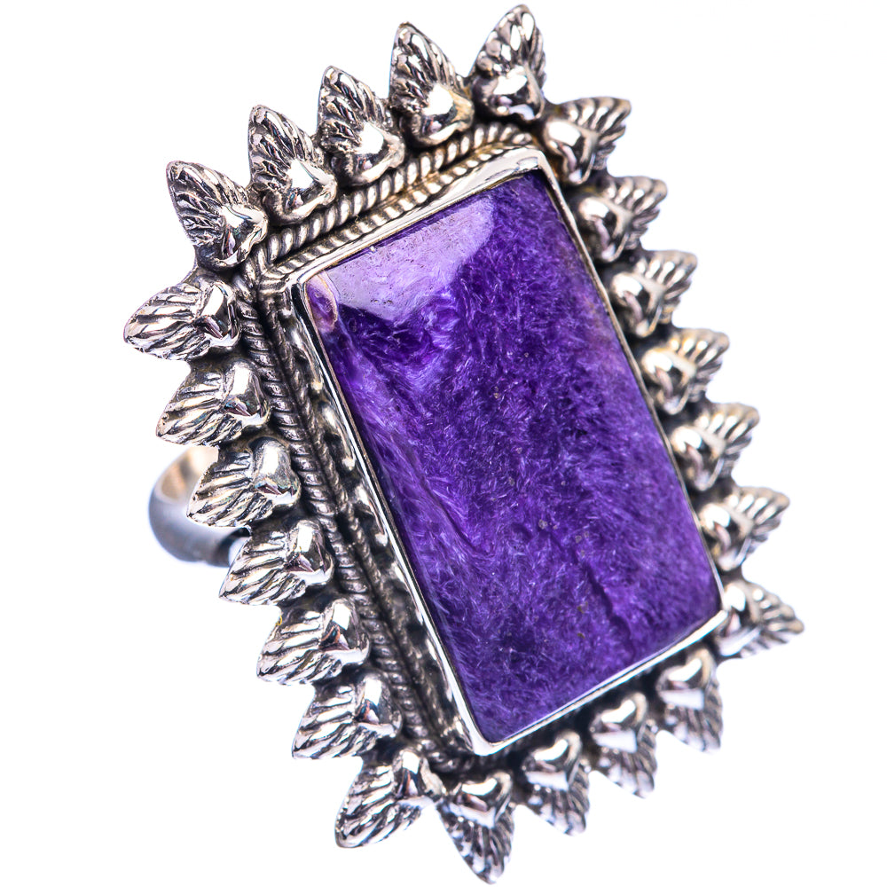 Huge Charoite Ring Size 9 (925 Sterling Silver) R142323