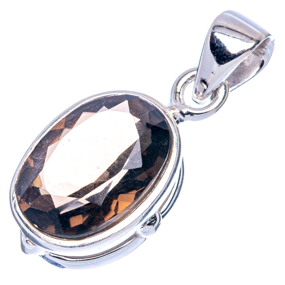 Value Smoky Quartz Pendant 1 1/8" (925 Sterling Silver) P42023