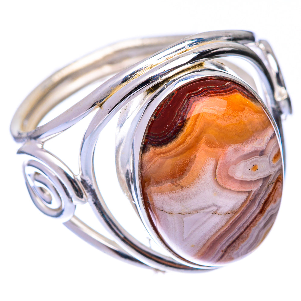Crazy Lace Agate Ring Size 8.75 (925 Sterling Silver) R141084