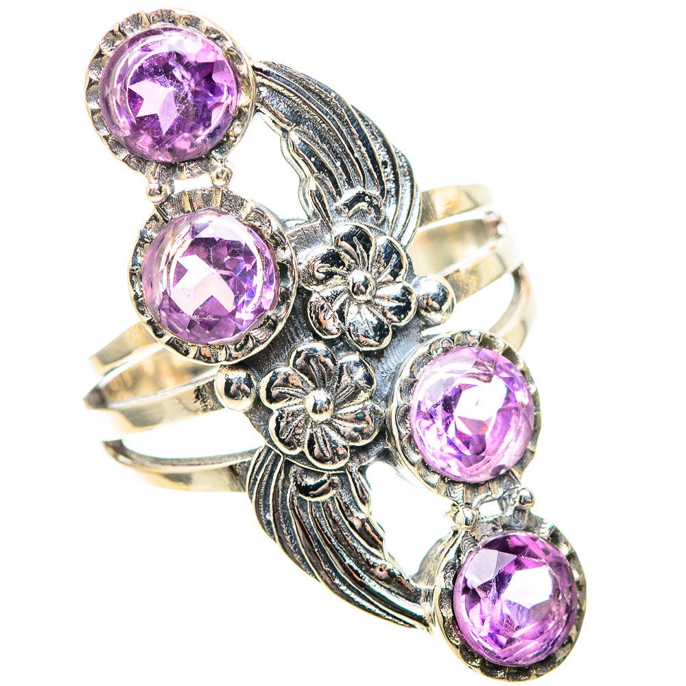Large Faceted Amethyst 925 Sterling Silver Ring Size 9.5 (925 Sterling Silver) RING139656