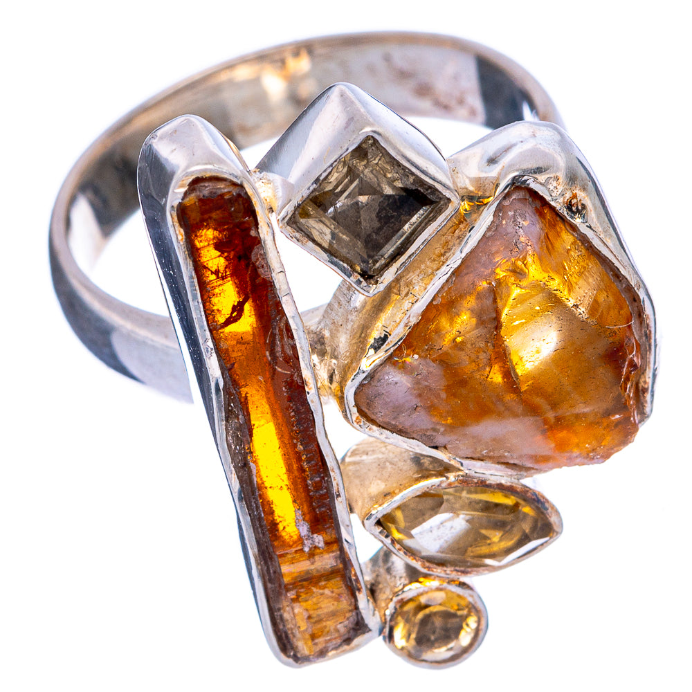 Rough Citrine Ring Size 6 (925 Sterling Silver) R145327
