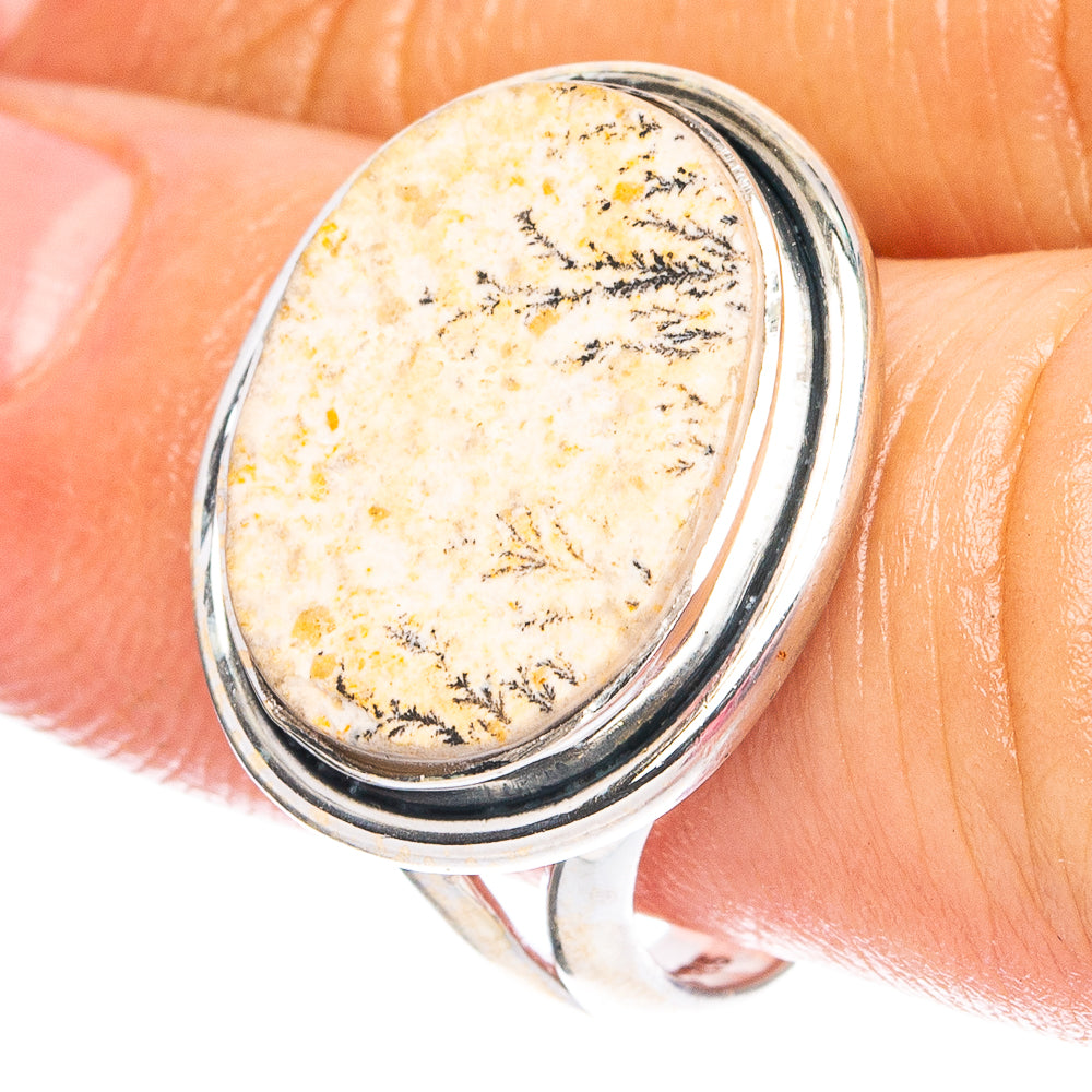 Germany Psilomelane Dendrite 925 Sterling Silver Ring Size 5.75 (925 Sterling Silver) R6246