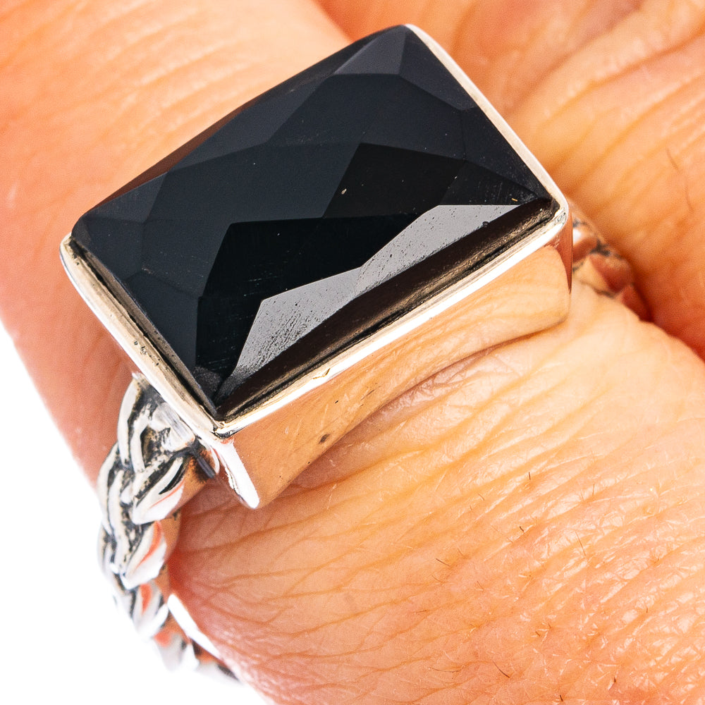 Black Onyx Ring Size 8.75 (.925 Sterling Silver)