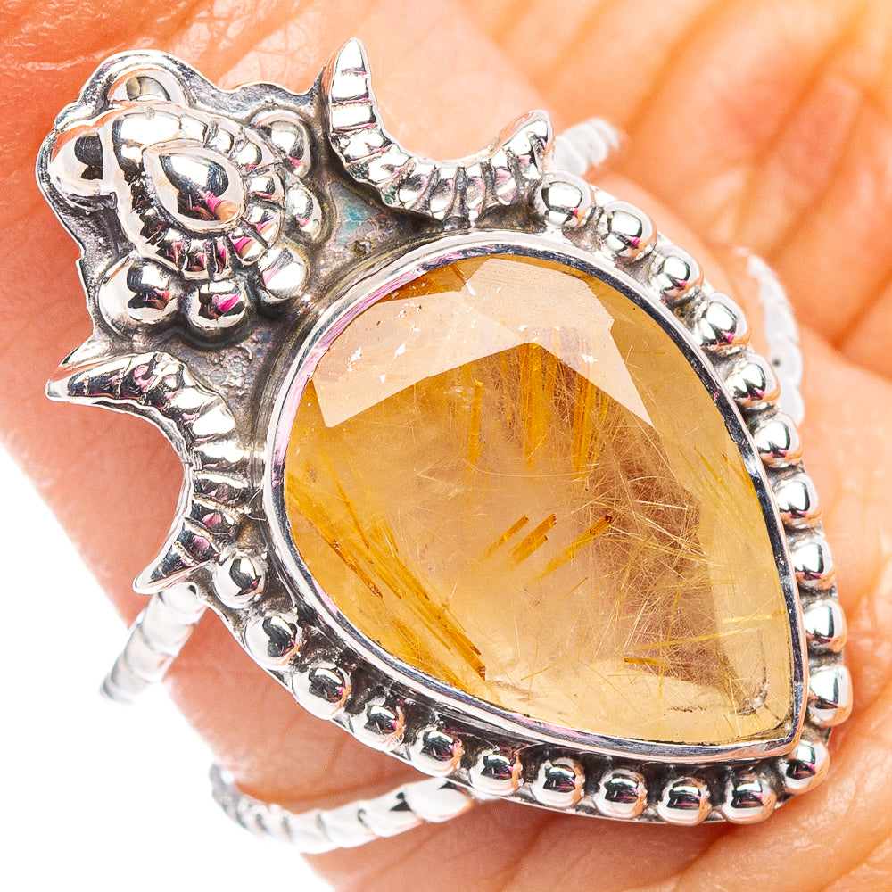 Premium Rutilated Quartz Ring Size 6.5 (.925 Sterling Silver)