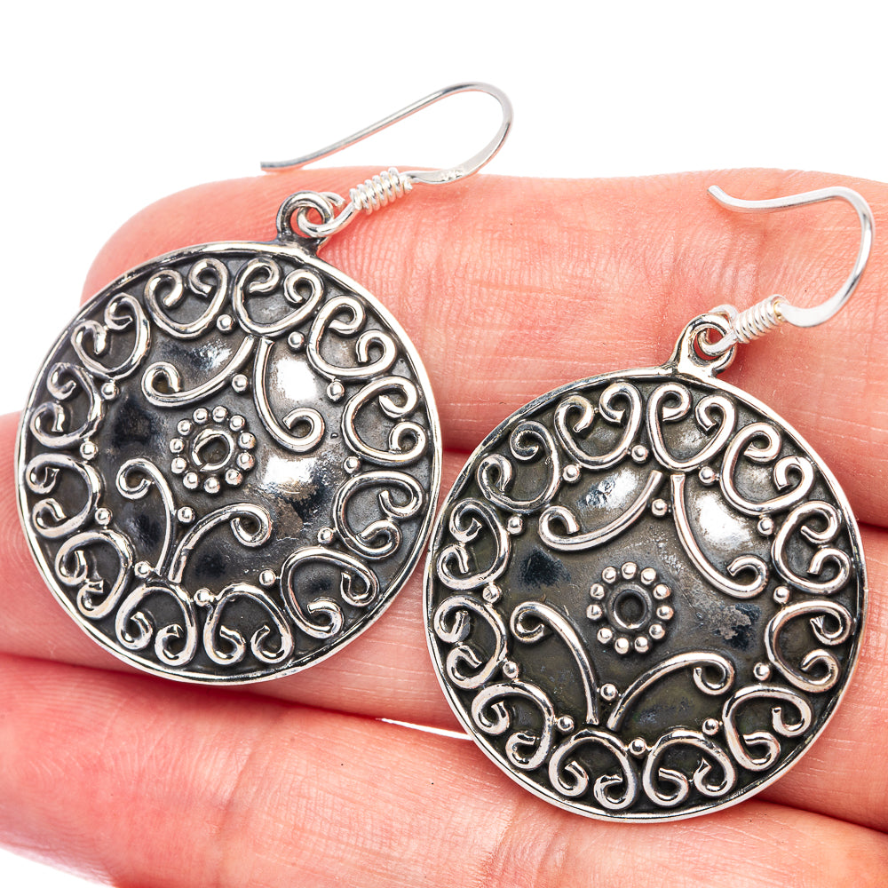 Filigree Earrings 1 5/8" (925 Sterling Silver) E433158