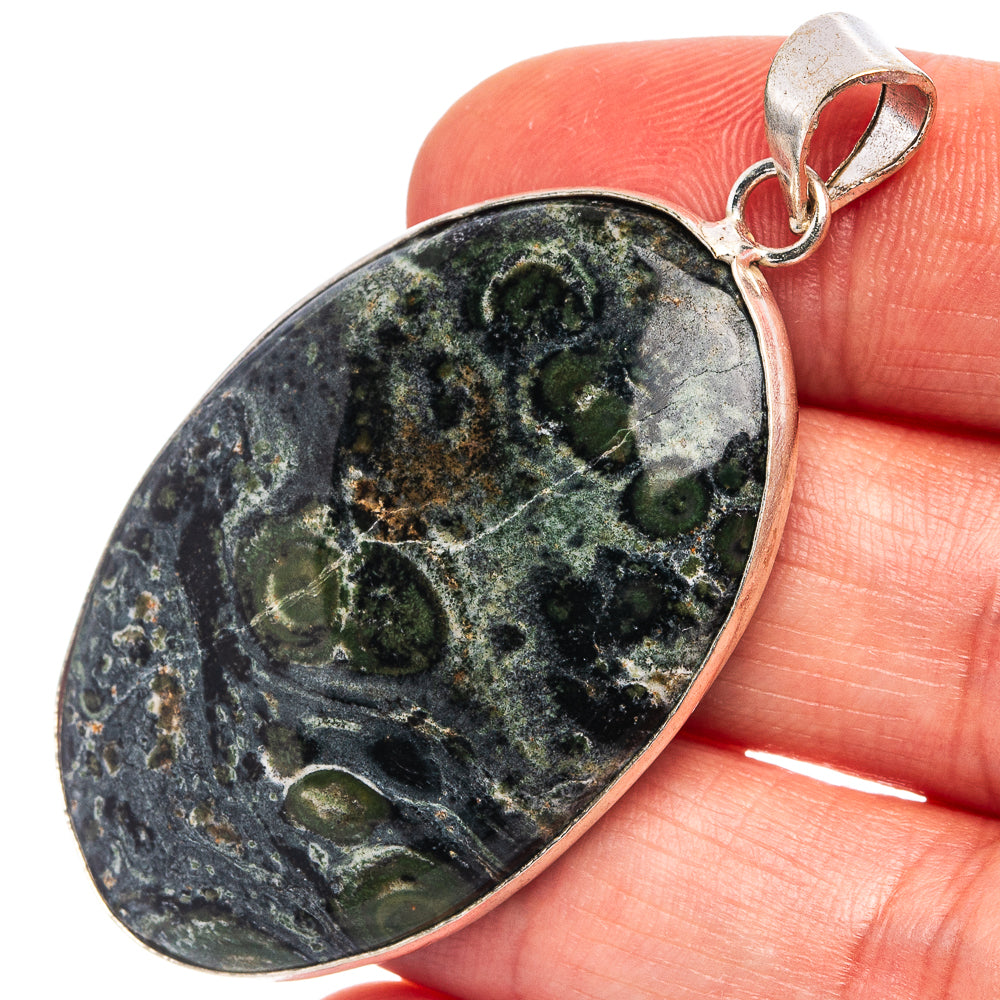 Galaxy Jasper Pendant 2 1/8" (Silver Plated)
