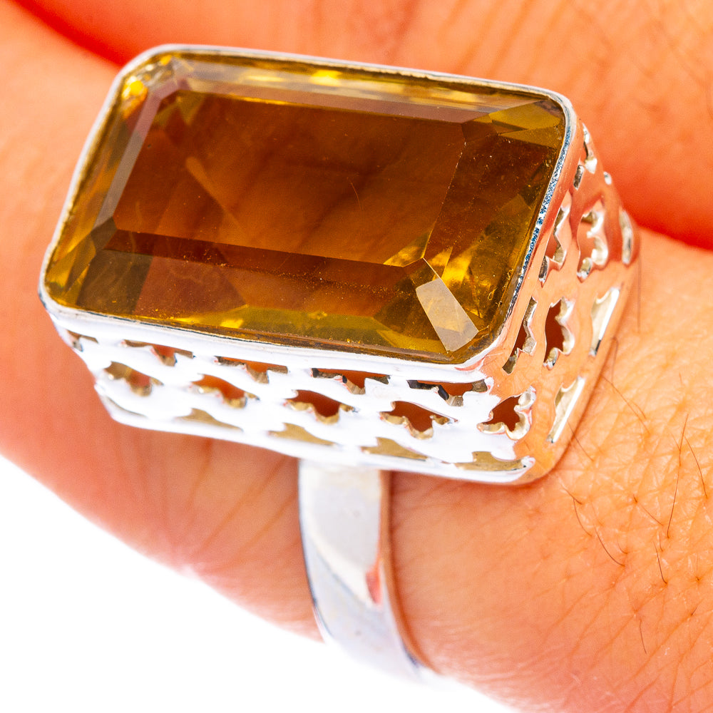 Faceted Citrine Ring Size 7.75 (925 Sterling Silver) R144453