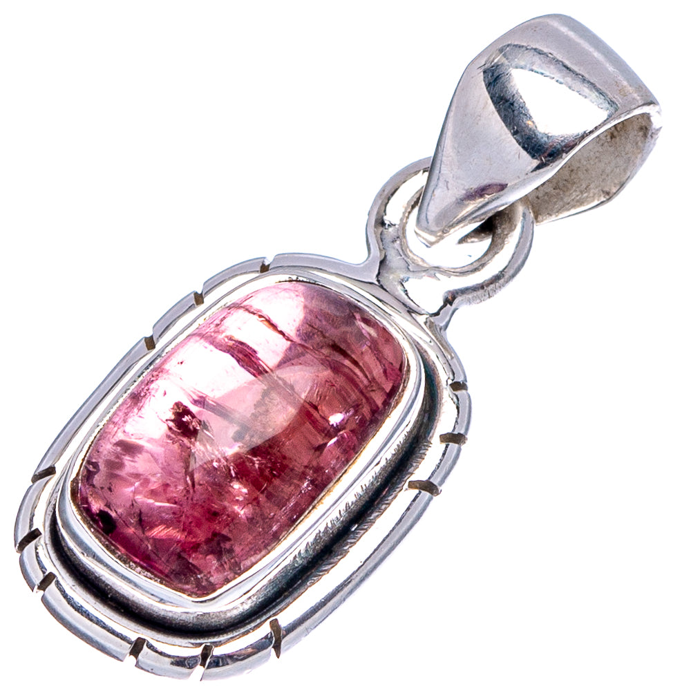 Rare Pink Tourmaline Pendant 7/8" (.925 Sterling Silver)