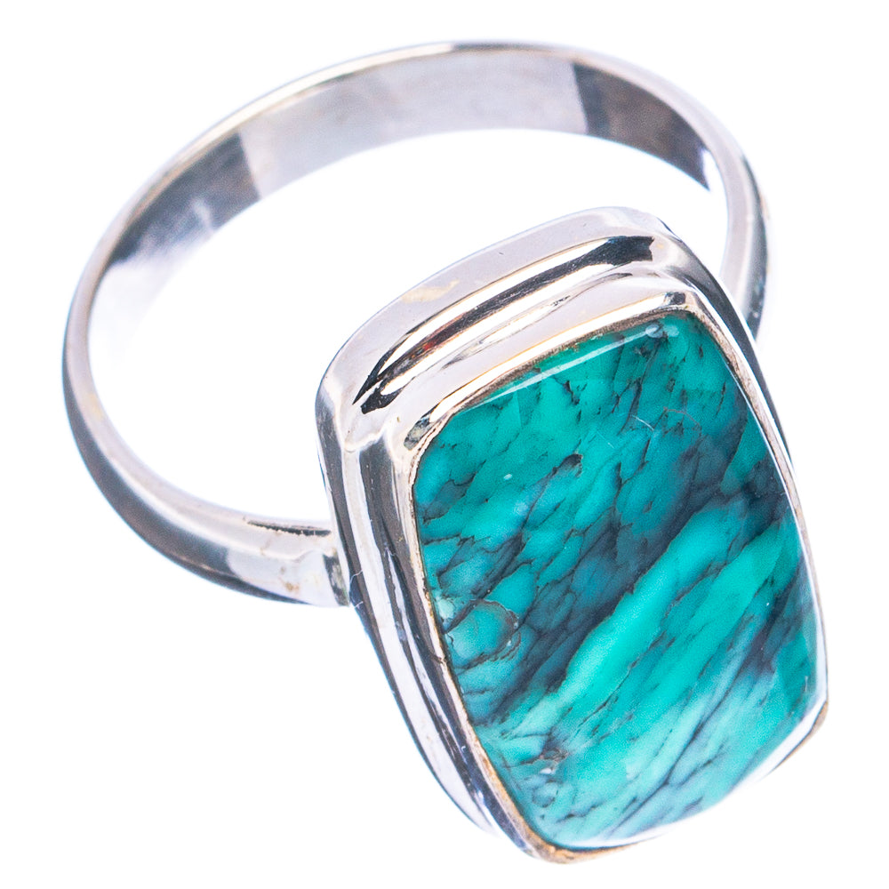 Rare Black Bridge Variscite Ring Size 7.75 (.925 Sterling Silver)