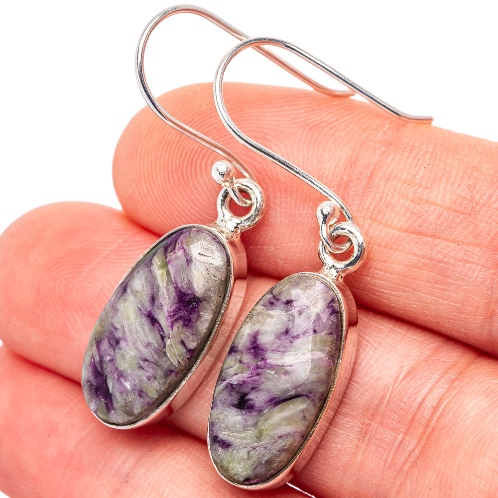Kammererite Earrings 1 1/2" (.925 Sterling Silver)