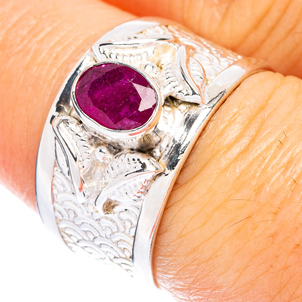 Glass Filled Ruby Ring Size 7 (925 Sterling Silver) R146918