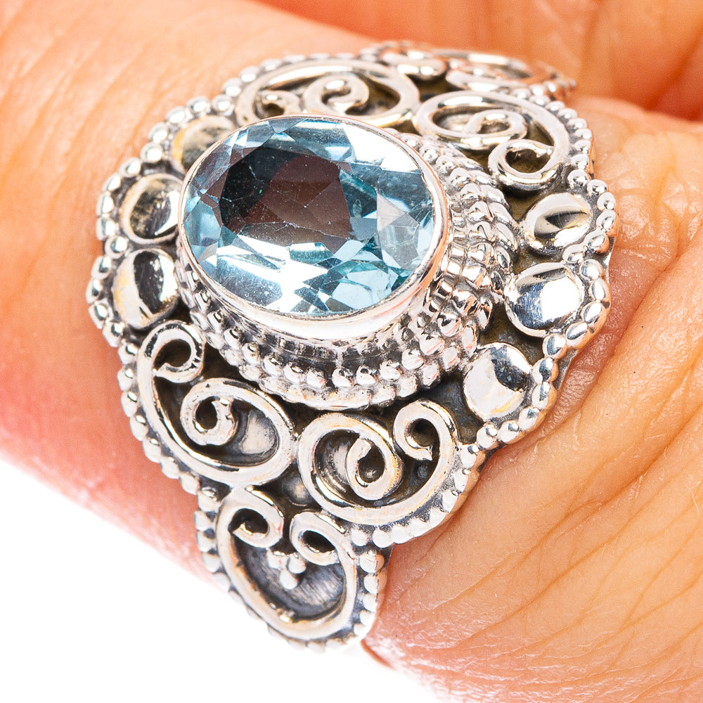 Blue Topaz Ring Size 6.75 (925 Sterling Silver) R146775