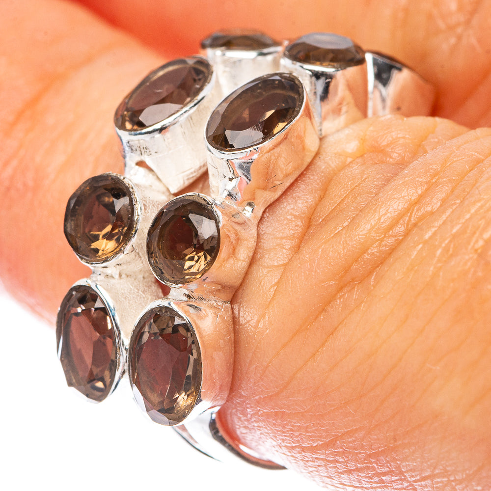 Smoky Quartz 925 Sterling Silver Ring Size 6.5 (925 Sterling Silver) R5453