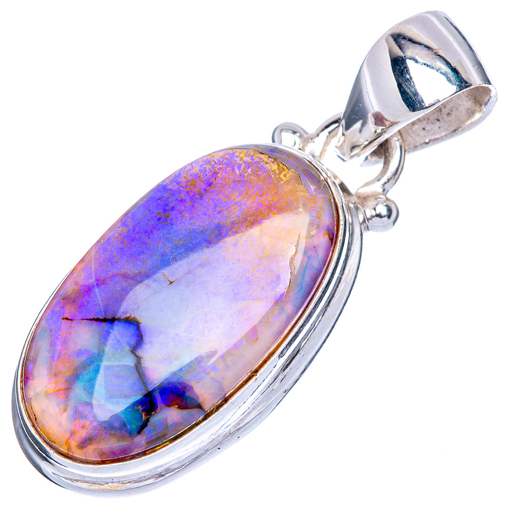 Rare Sterling Opal Pendant 1 1/4" (925 Sterling Silver) P41629