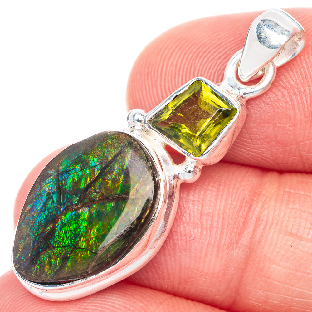 Canadian Ammolite Pendant 1 1/2" (925 Sterling Silver) PD39847