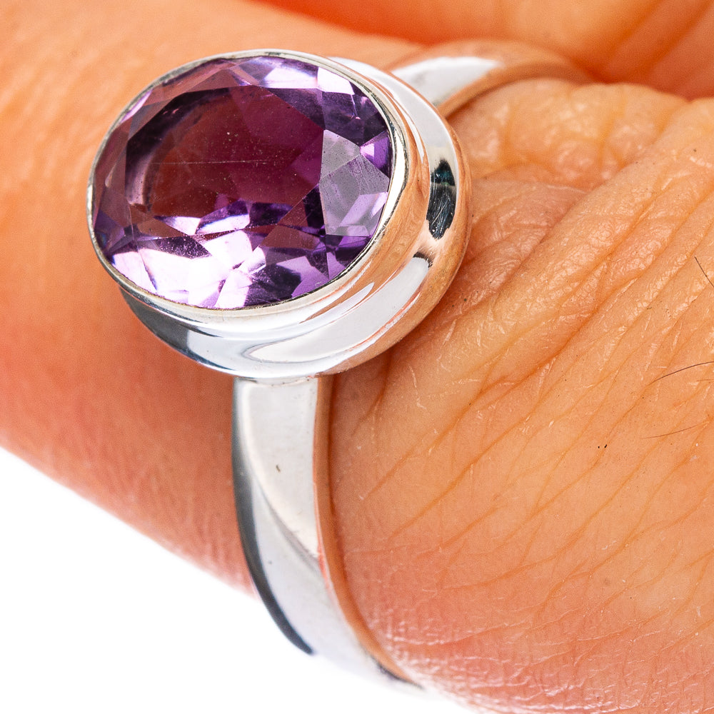 Faceted Amethyst Ring Size 7 (925 Sterling Silver) R146388