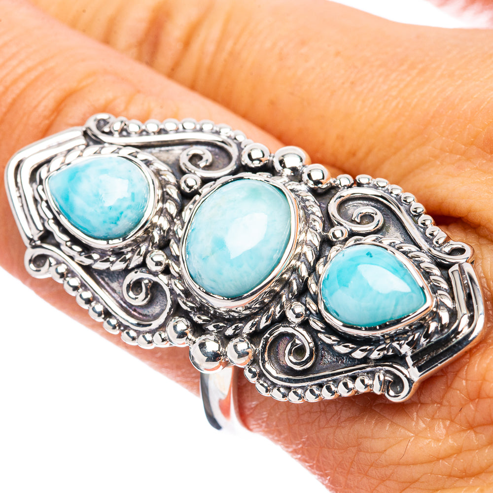 Signature Larimar Ring Size 8.75 (.925 Sterling Silver)