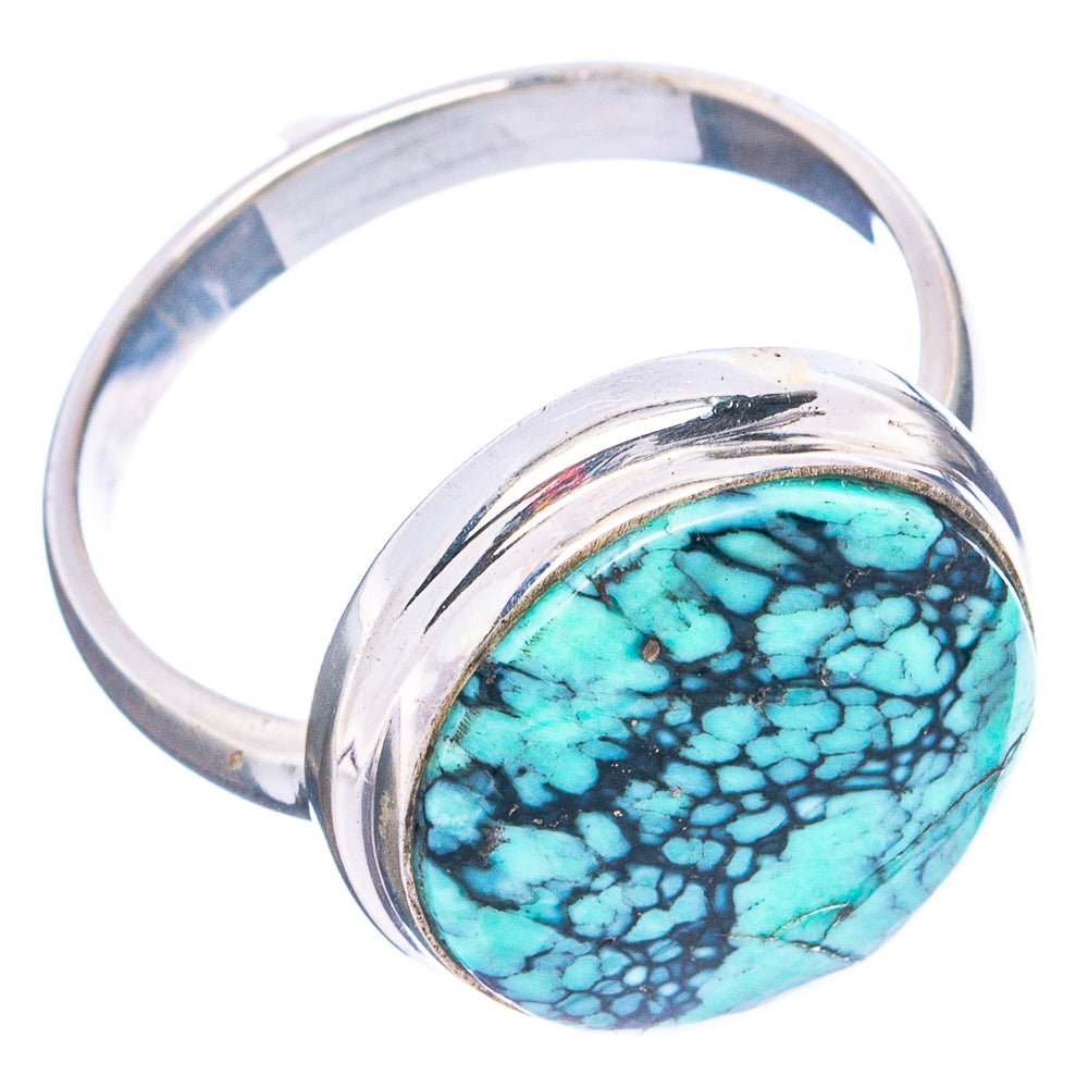 Rare Black Bridge Variscite Ring Size 10 (.925 Sterling Silver)