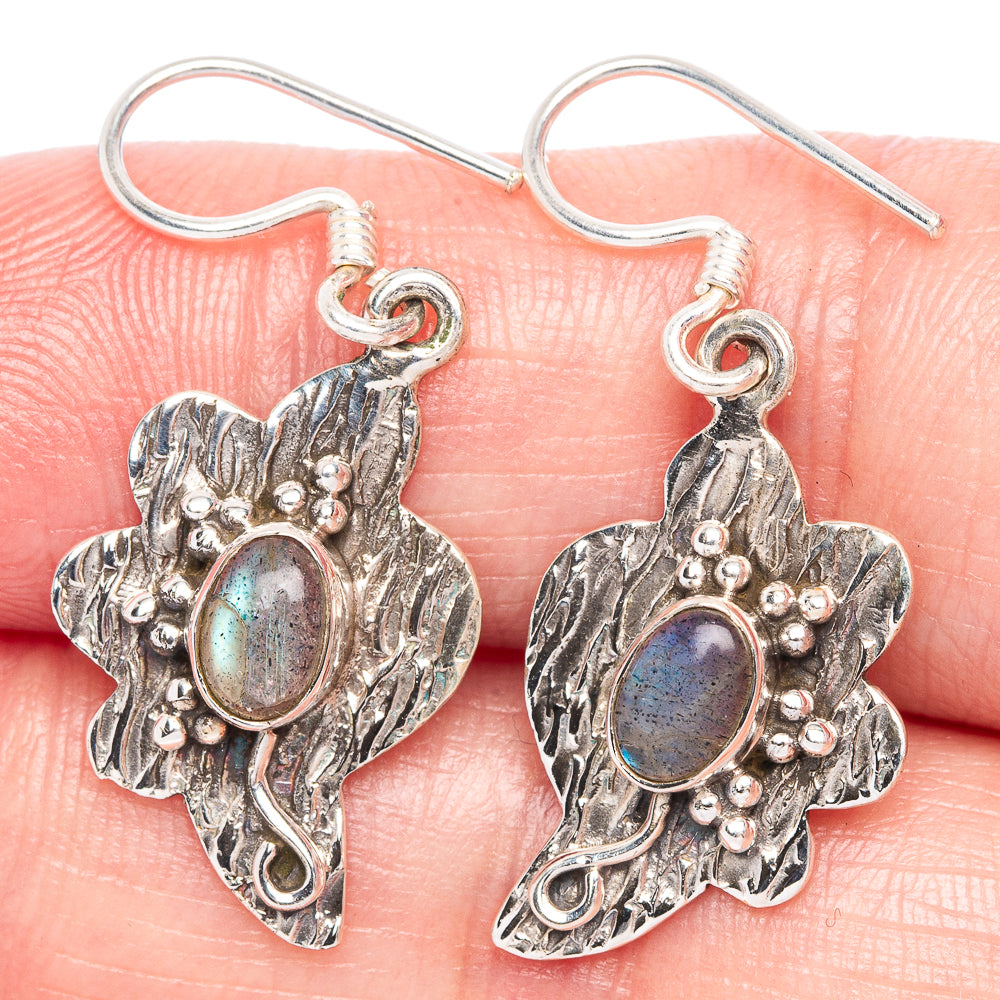 Labradorite Earrings 1 3/8" (925 Sterling Silver) E433235