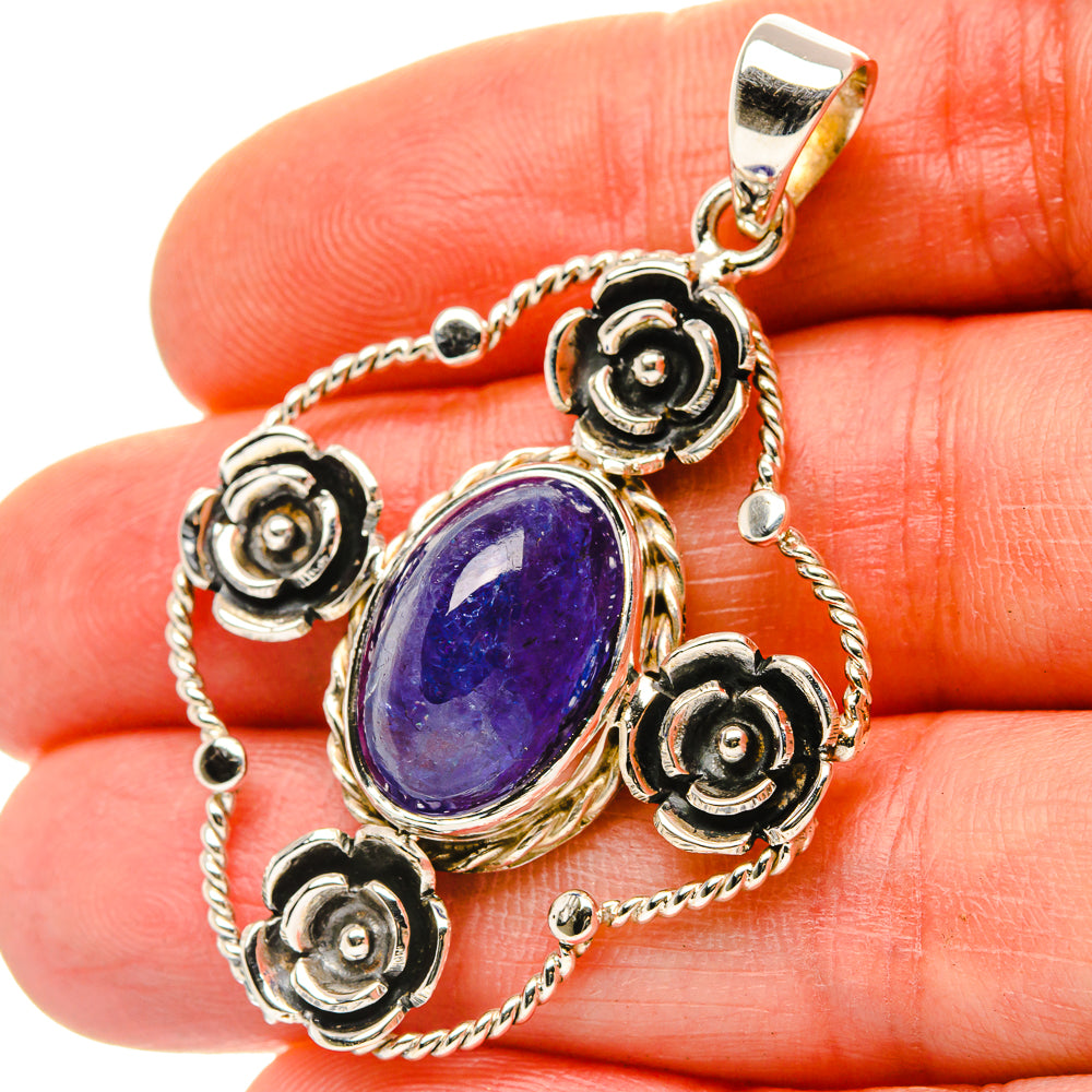 Signature Sapphire Pendant 1 3/4" (925 Sterling Silver) PD37854