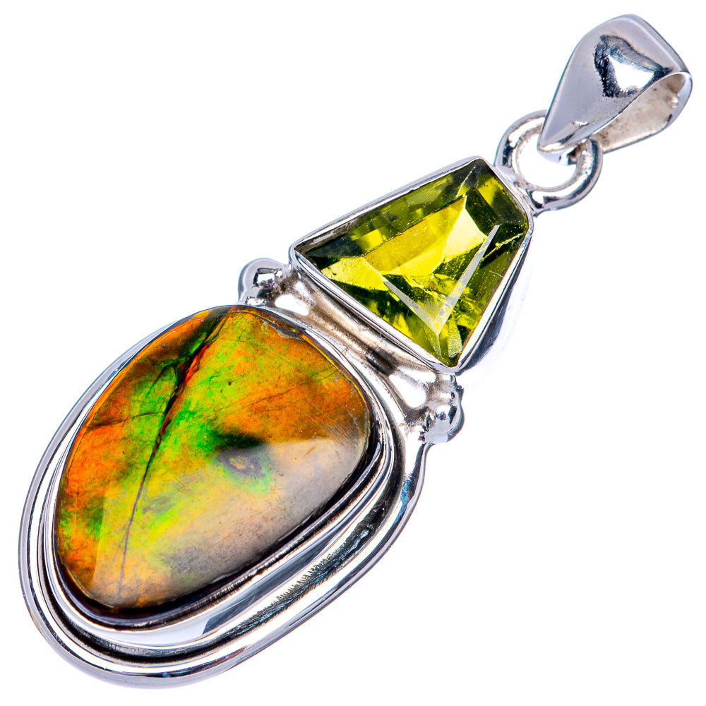Canadian Ammolite Pendant 1 1/2" (925 Sterling Silver) PD39850