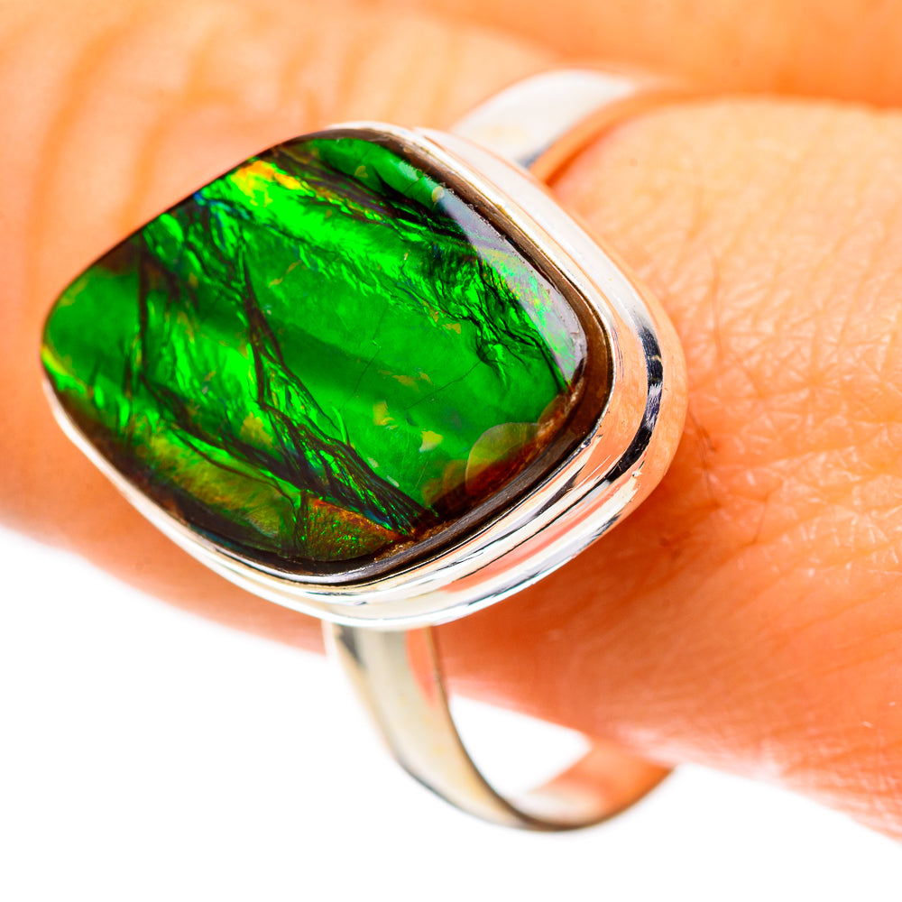 Canadian Ammolite 925 Sterling Silver Ring Size 10.75 (925 Sterling Silver) RING139582