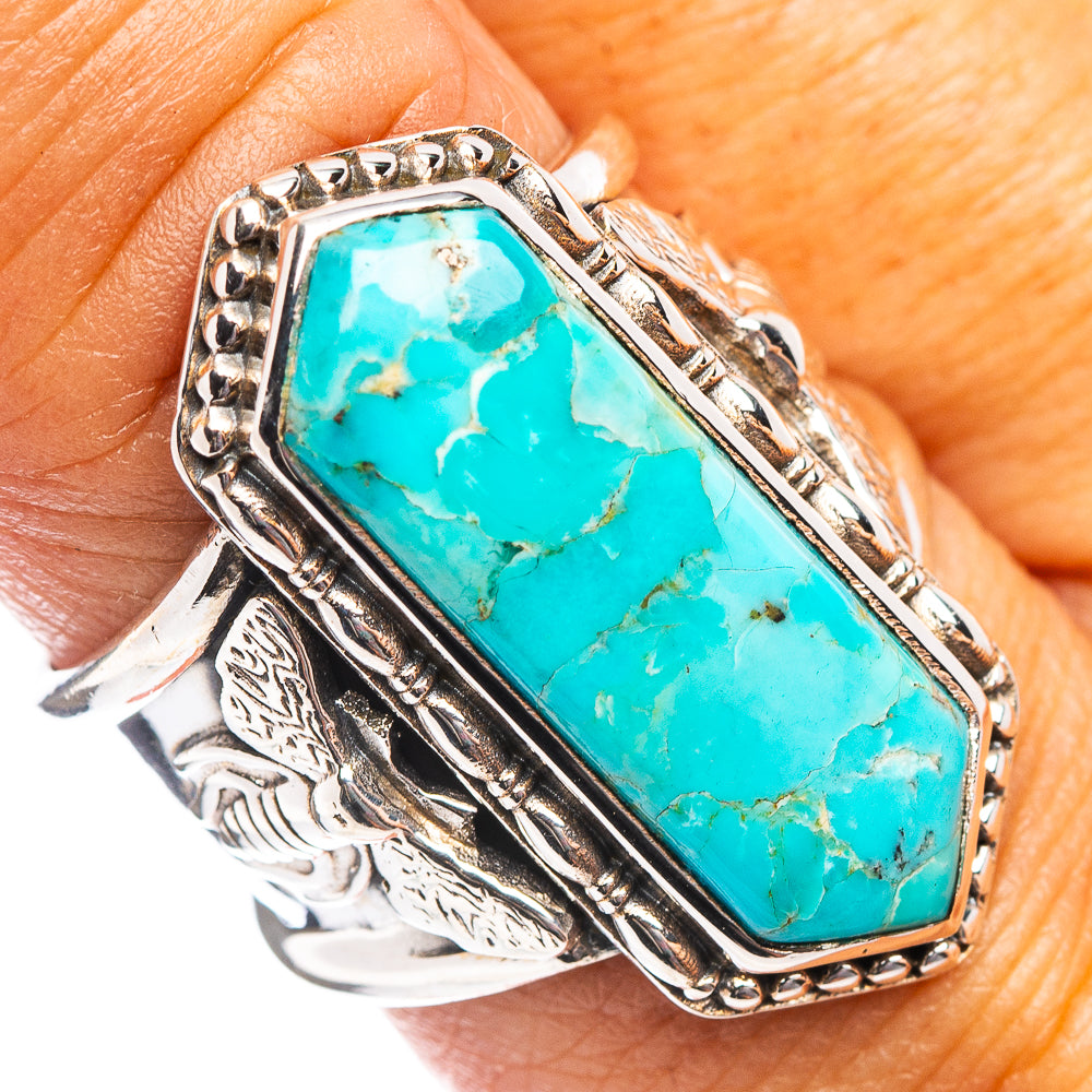 Premium Mohave Turquoise Ring Size 7.75 (.925 Sterling Silver)