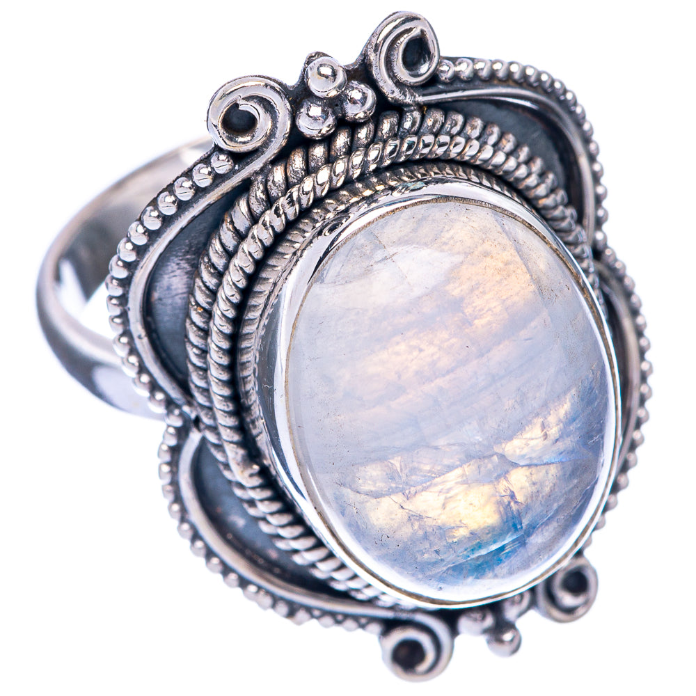 Rainbow Moonstone Ring Size 8.75 (925 Sterling Silver) R144921