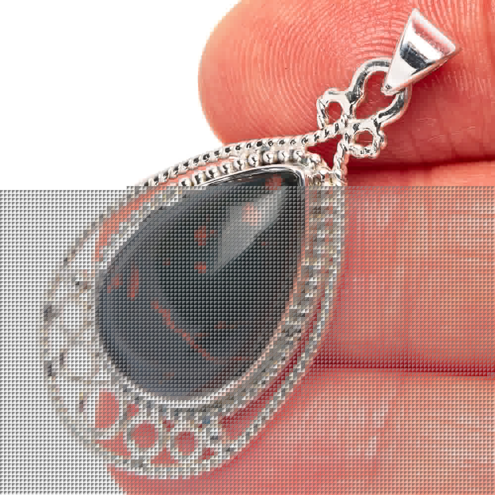 Premium Bloodstone Pendant 1 5/8" (.925 Sterling Silver)