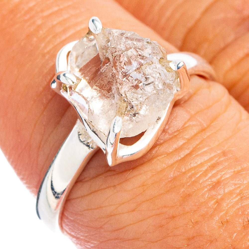 Herkimer Diamond Ring Size 7.75 (.925 Sterling Silver)