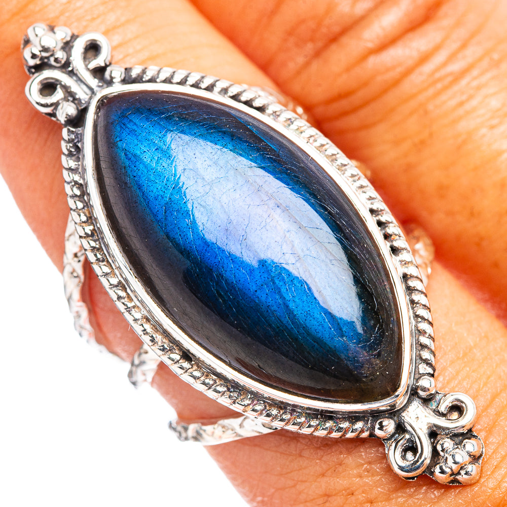 Signature Labradorite Ring Size 8 (.925 Sterling Silver)