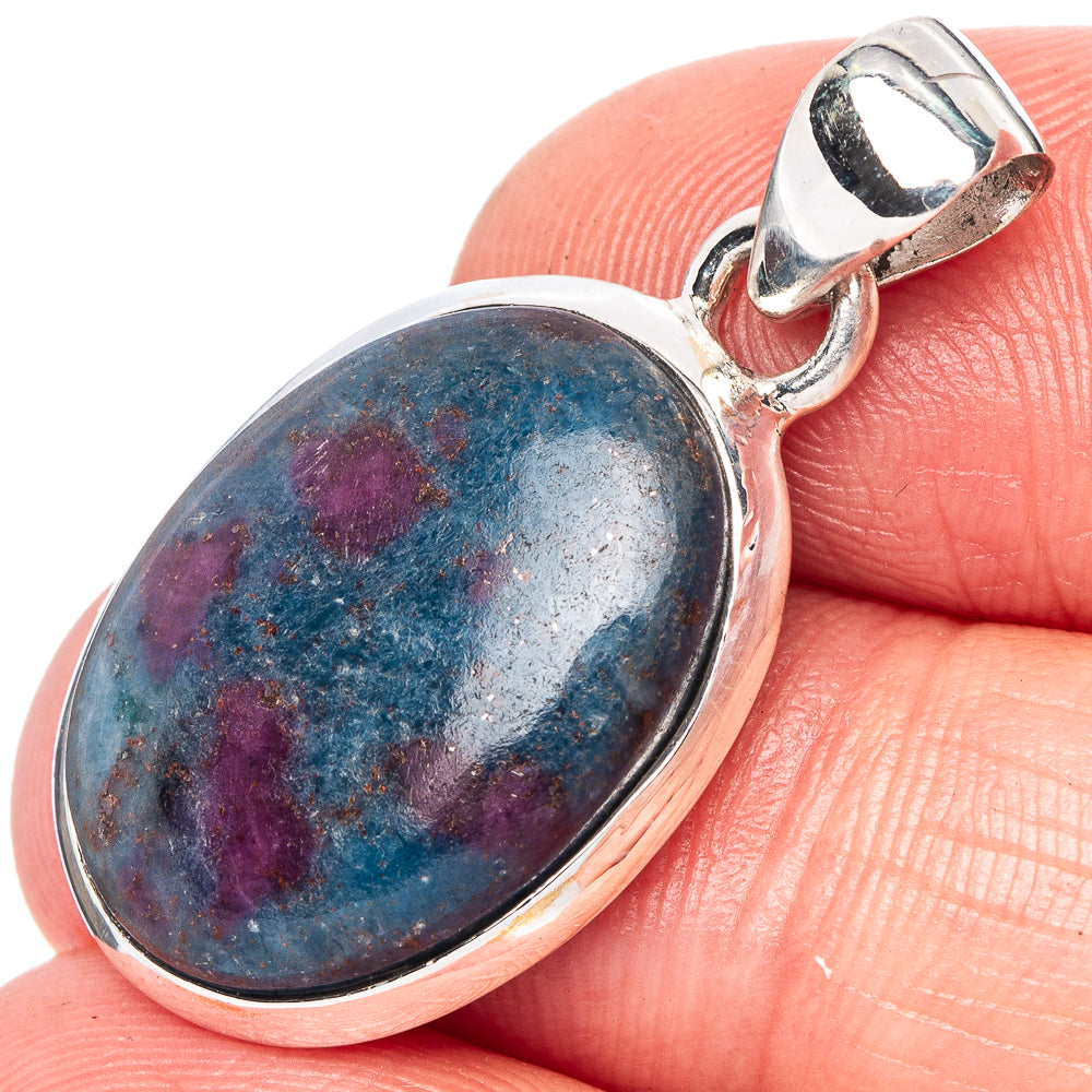 Ruby Fuchsite Pendant 1 1/4" (925 Sterling Silver) P42447