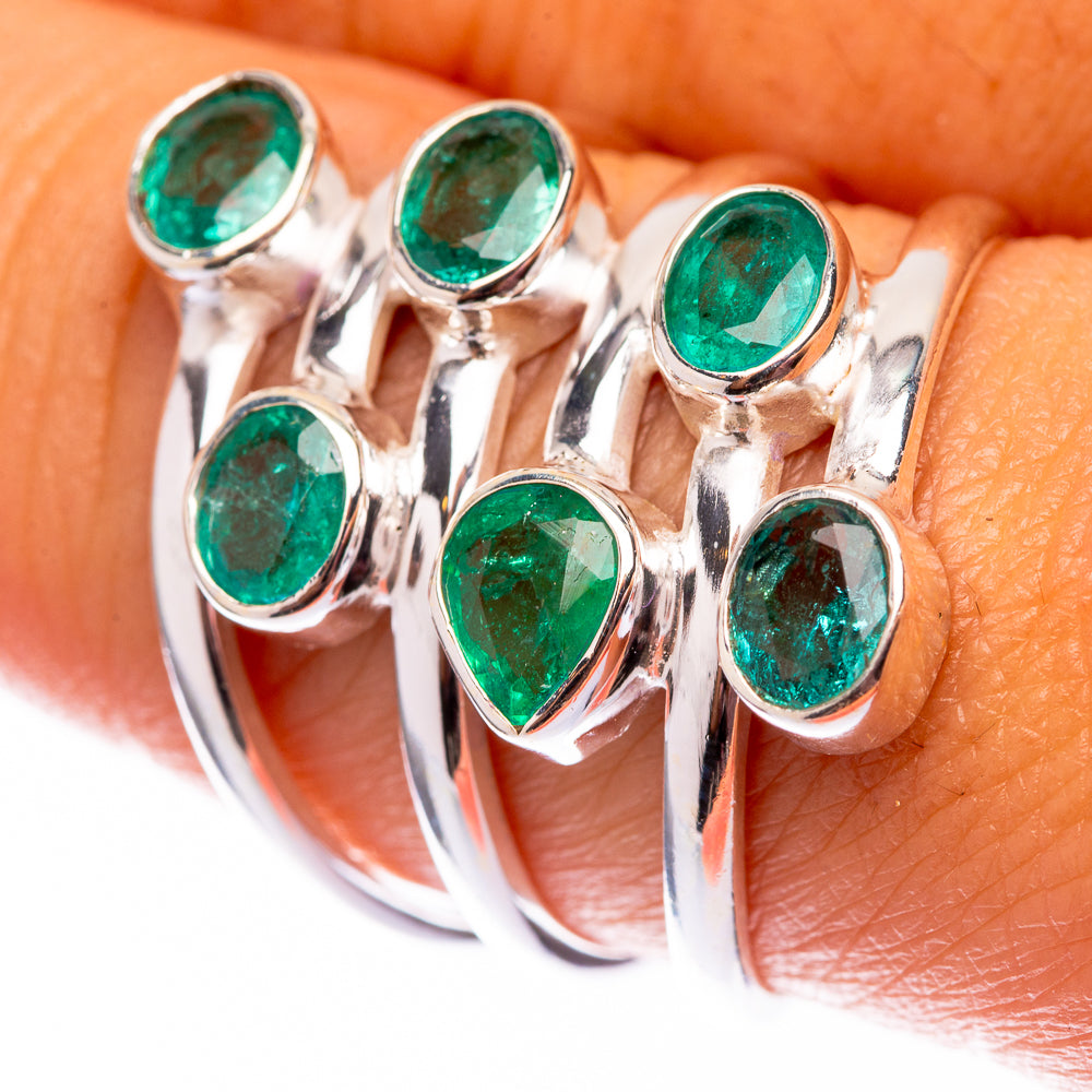 Zambian Emerald 925 Sterling Silver Ring Size 8.75 (925 Sterling Silver) RING140319