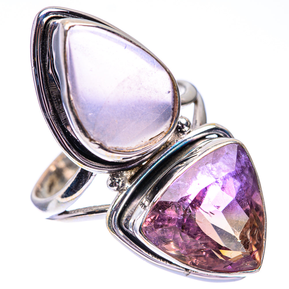 Large Rose Quartz, Ametrine Ring Size 11.75 (925 Sterling Silver) R140661