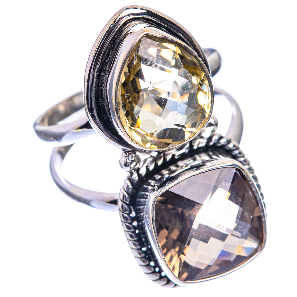 Large Smoky Quartz, Citrine Ring Size 8.75 (925 Sterling Silver) RING143364