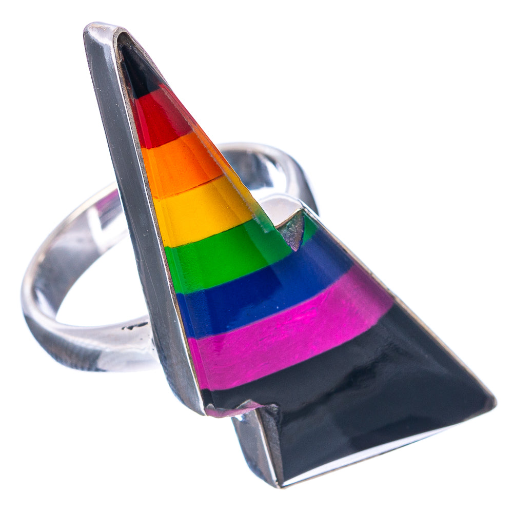 Premium Rainbow Bolt Ring Size 6 (.925 Sterling Silver)